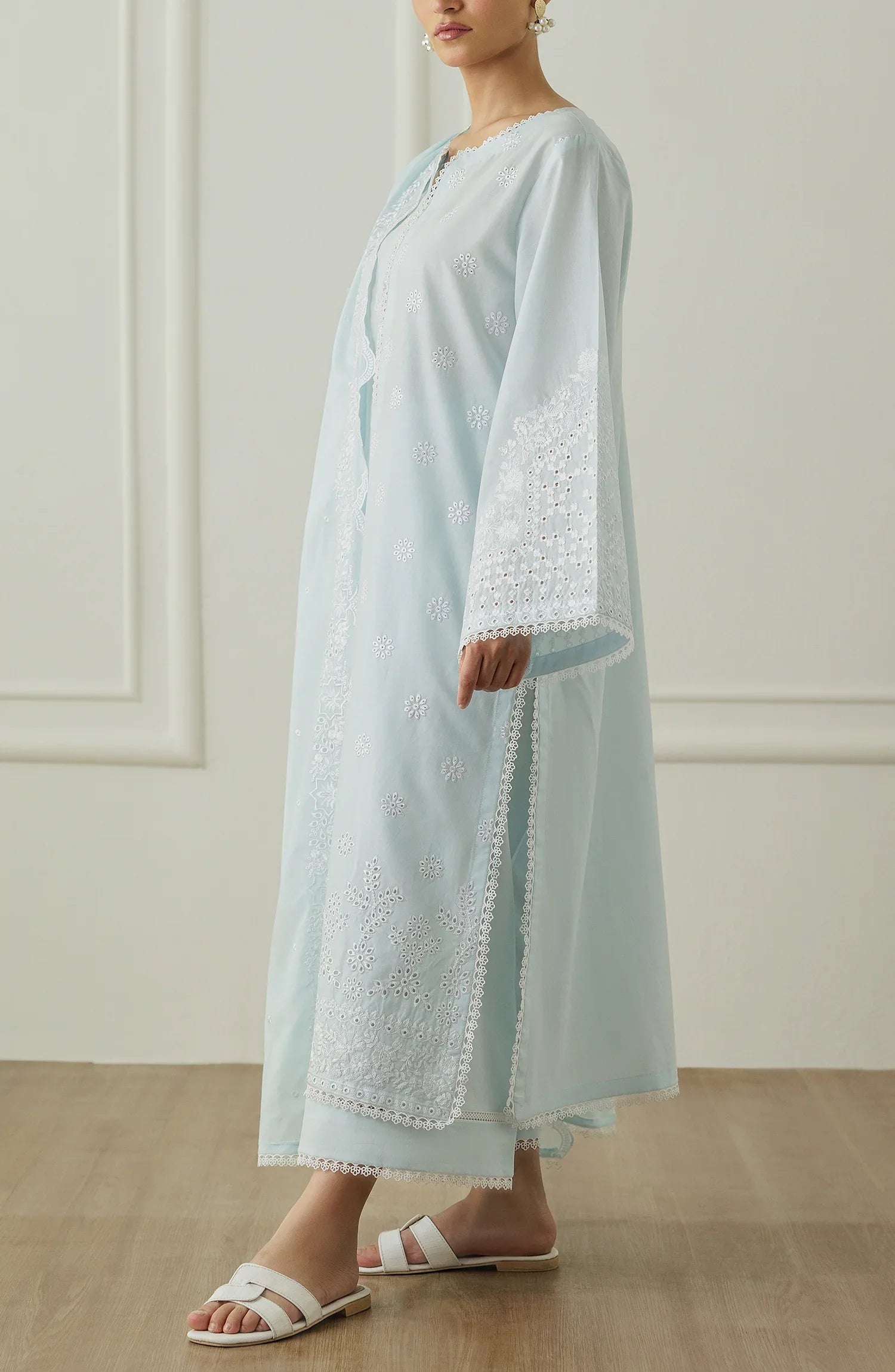 Unstitched Chikankari Shirt Dupatta & Pant - 3 Piece - WRFC25S-3006