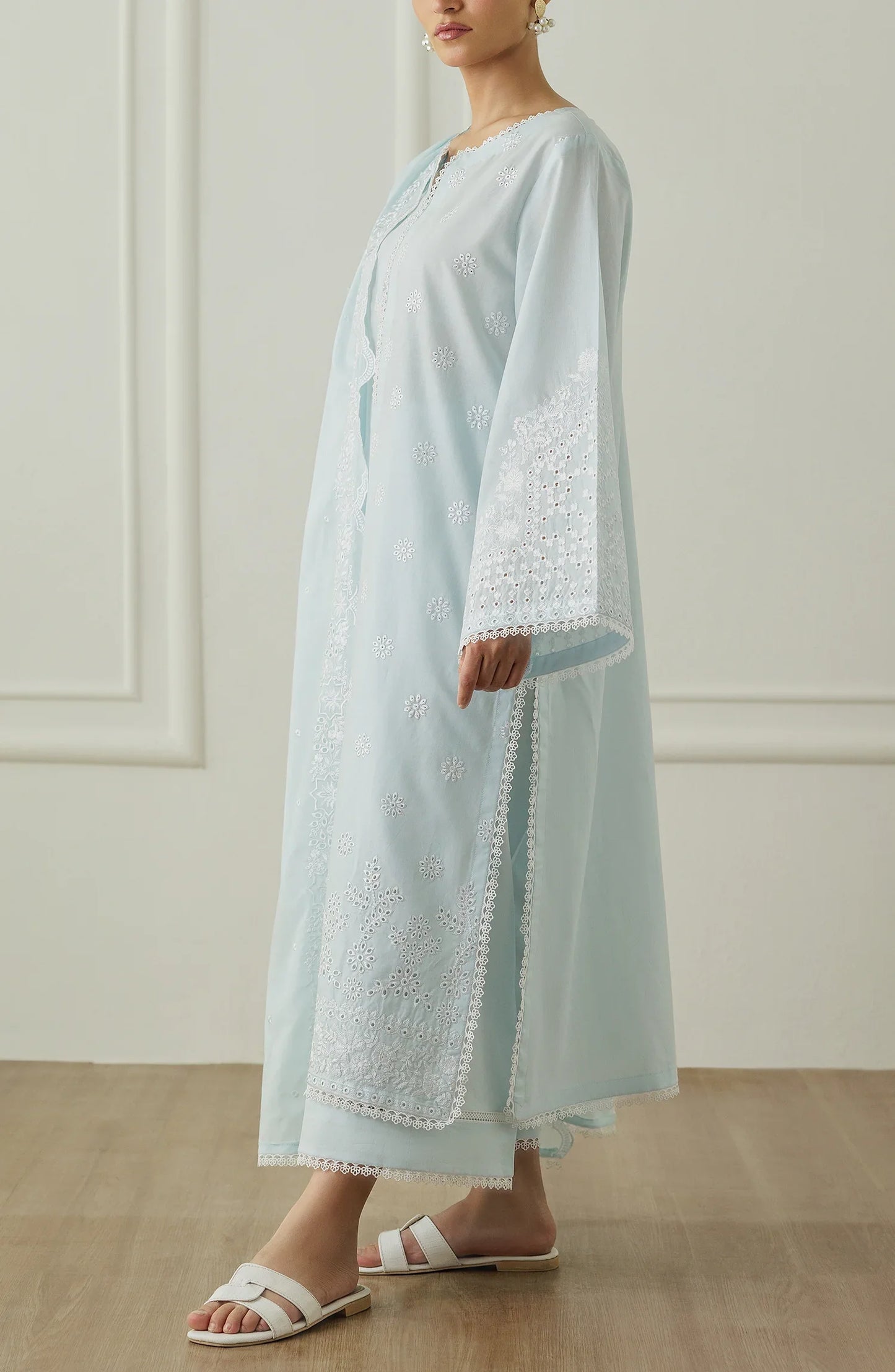 Unstitched Chikankari Shirt Dupatta & Pant - 3 Piece - WRFC25S-3006
