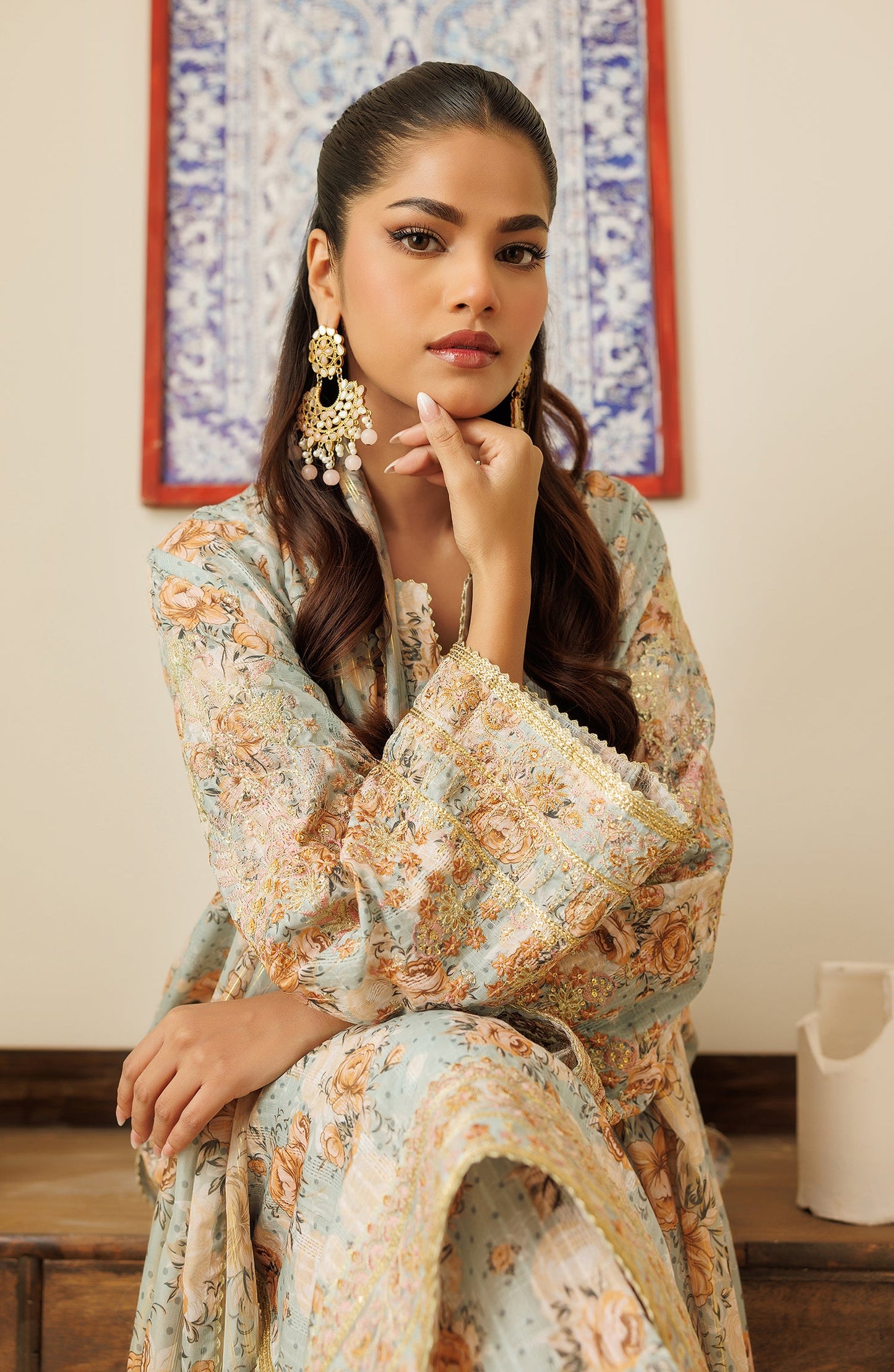 Stitched Luxury Festive Formal Shirt Dupatta & Pant - 3 Piece - WRFZ24S-3004
